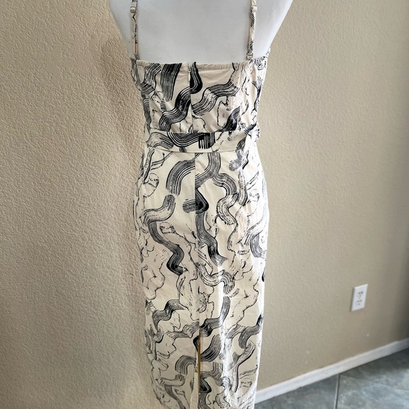 Anthropologie JUST Female Paperstrap Brush Stroke Prints Sz XS Dress Party Vacay - Picture 10 of 16